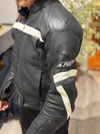 Giacca moto in pelle