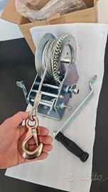 Verricello manuale in acciaio inox da 1360kg NUOVO