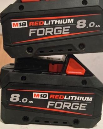 Milwaukee coppia batterie 8ah forge