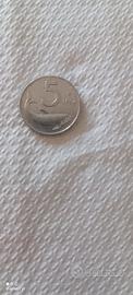 Moneta da 5 lire del 1954 rara 