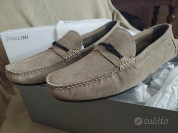 POLLINI Mocassini uomo tg. 44 camoscio 