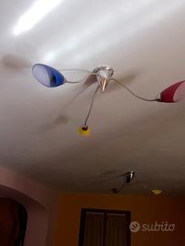 lampadari in acciaio a vetro di murano 