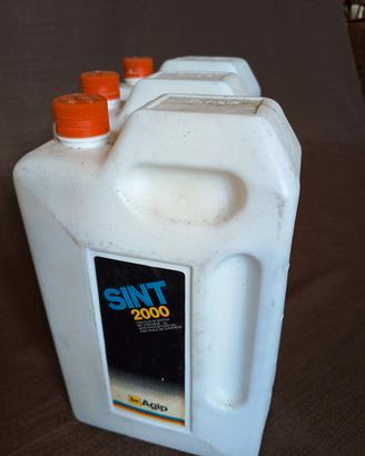 3 Taniche Olio Agip Sint 2000 3L - epoca