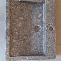 lavabo d'appoggio in marmo di design 