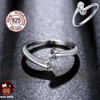 Anello Argento S925 veretta punto luce