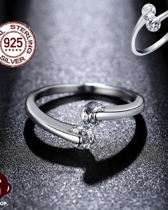 Anello Argento S925 veretta punto luce