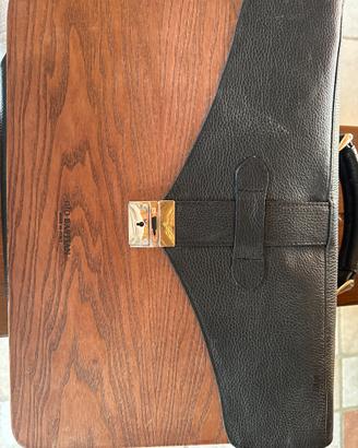Borsa Gio Bastian Pelle e Legno uomo