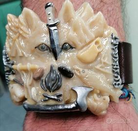 Bracciale uomo Bushcraft Pezzo Unico fatto a mano 