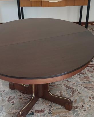 Tavolo Rotondo Allungabile Vintage in Legno