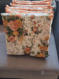 6  cuscini per sedie da cucina con lacci e zip