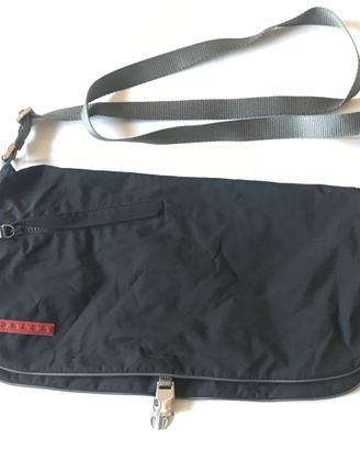 Borsa Originale Prada tessuto nero tracolla e spal