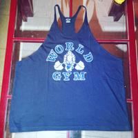 World Gym canotta bodybuilding palestra