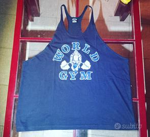 World Gym canotta bodybuilding palestra