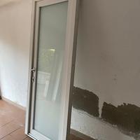 Blocco Porta in pvc bianca in vetro nuova 120 - 80