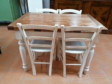 Tavolo massello allungabile 120 cm country