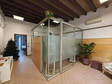 Box ufficio modulare in vetro e alluminio – 3×3 m