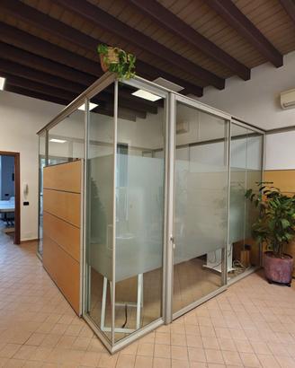 Box ufficio modulare in vetro e alluminio – 3×3 m