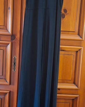 Tuta intera elegante con strass e pantalone largo