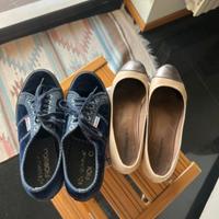 Superga Fiorucci velluto blu taglia 39 e ballerina