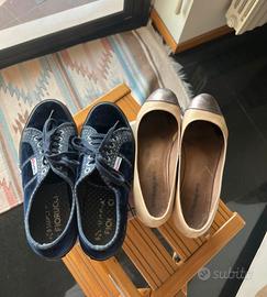 Superga Fiorucci velluto blu taglia 39 e ballerina