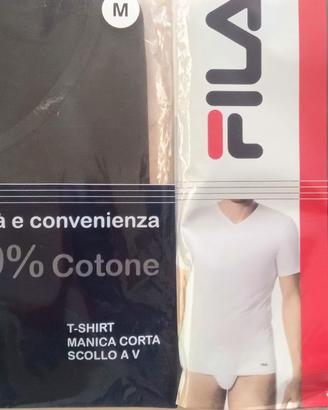 Due maglie underwear cotone nero Fila