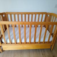 Lettino bambini letto con sponde in legno 
