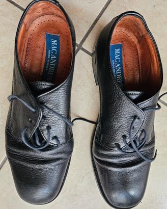 Scarpe uomo in pelle nera n 42