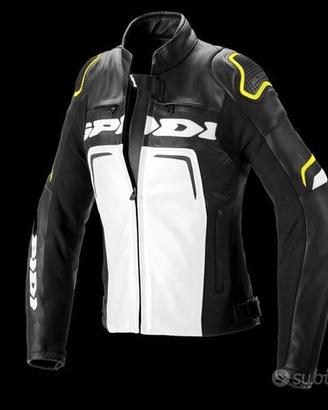 Giacca in pelle Evorider 2 Donna bianco nero giall