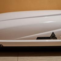 Box da tetto auto con barre porta tutto e agganci