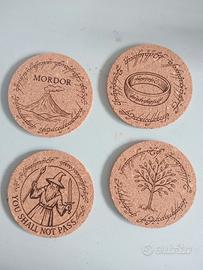 Set 4 Sottobicchieri de Il Signore degli Anelli