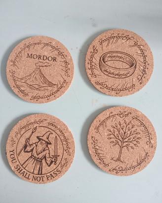 Set 4 Sottobicchieri de Il Signore degli Anelli