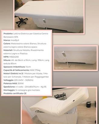 Lettino elettrico centro benessere SPA
