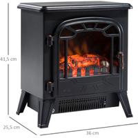 Camino elettrico HomCom con effetto fiamma