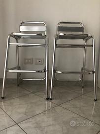 Sgabelli sedie alluminio (coppia) interno/esterno