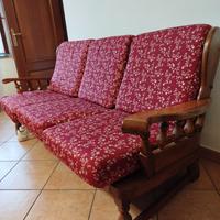 Divano 3 posti in legno