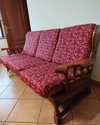Divano 3 posti in legno