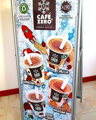 Tabella listino prezzi CAFÉ ZERO insegna bar caffè