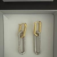 Orecchini pendenti in bronzo placcato oro 24 carat