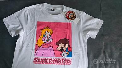 T-shirt super Mario e Peach da donna