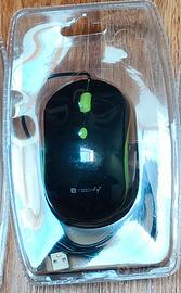 Mouse USB nuovo Techly IM- 1600-WT-BG cablato cavo