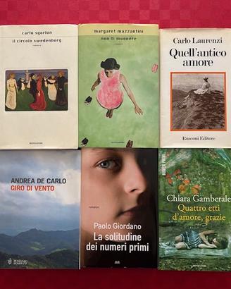 Lotto di 6 romanzi di autori italiani contemporane