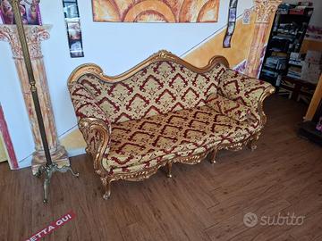 Salotto stile barocco – divano + 2 poltrone damasc