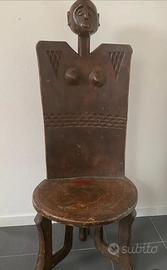AFRICA: sedia in legno intagliata a mano