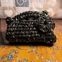 Clutch bag nera argento
