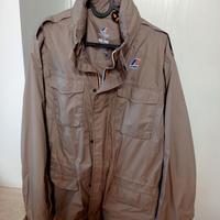 Giacca impermeabile unisex KWAY beige L, cappuccio