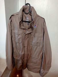Giacca impermeabile unisex KWAY beige L, cappuccio