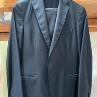 Abito monopetto blu in lana taglia 48