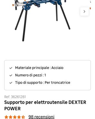 supporto troncatrice dexter Power
