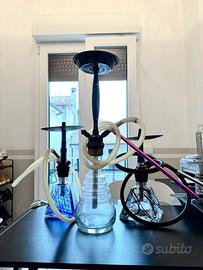 Set 8 Hookahs/shisha/narghile in vetro + accessori