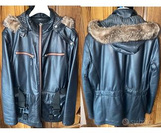 Giubbotto in vera pelle e pelliccia 